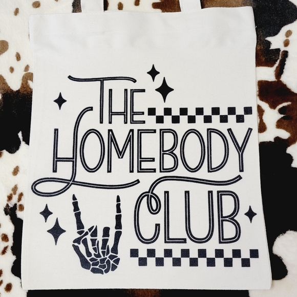 The Homebody Club Canvas Tote Bag - Picture 3 of 8